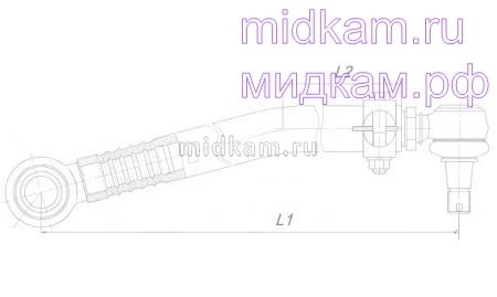 Тяга рулевая продольная 53205 в сборе (регулируемая) / РОСТАР Тяга рулевая продольная 53205 в сборе (регулируемая) / РОСТАР